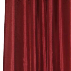 Four red curtain panels